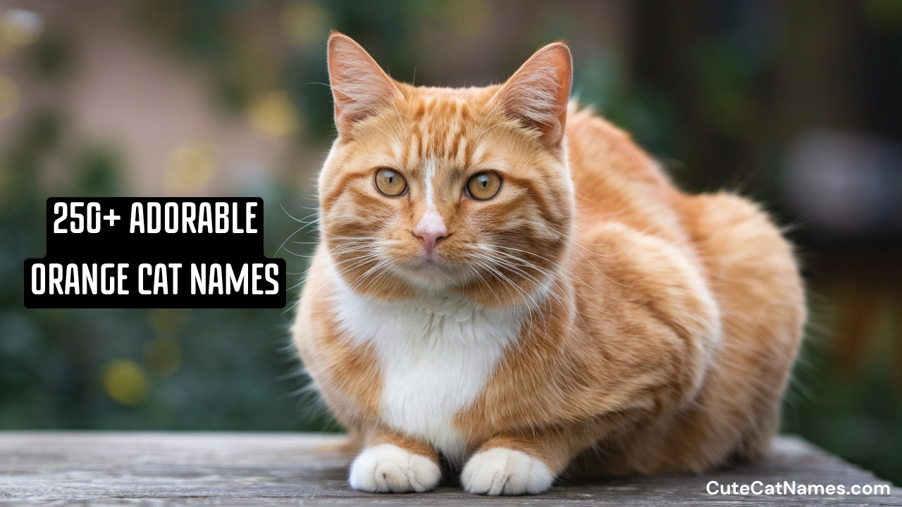 Adorable Orange Cat Names