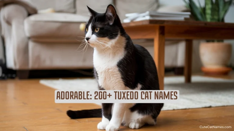 Adorable Tuxedo Cat Names