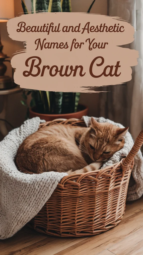 BEAUTIFUL AND AESTHETIC NAMES FOR YOUR BROWN CAT