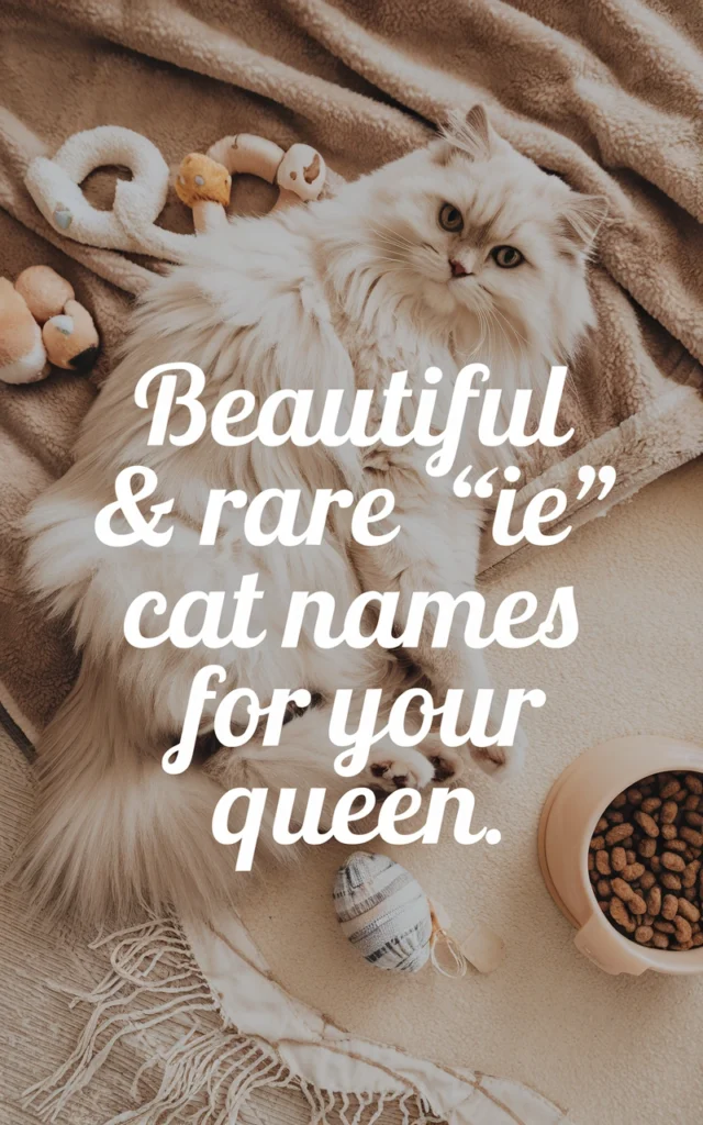 BEAUTIFUL & RARE 'IE' CAT NAMES FOR YOUR QUEEN