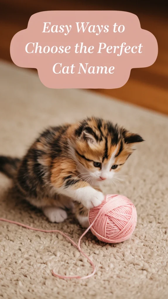 EASY WAYS TO CHOOSE THE PERFECT CAT NAME