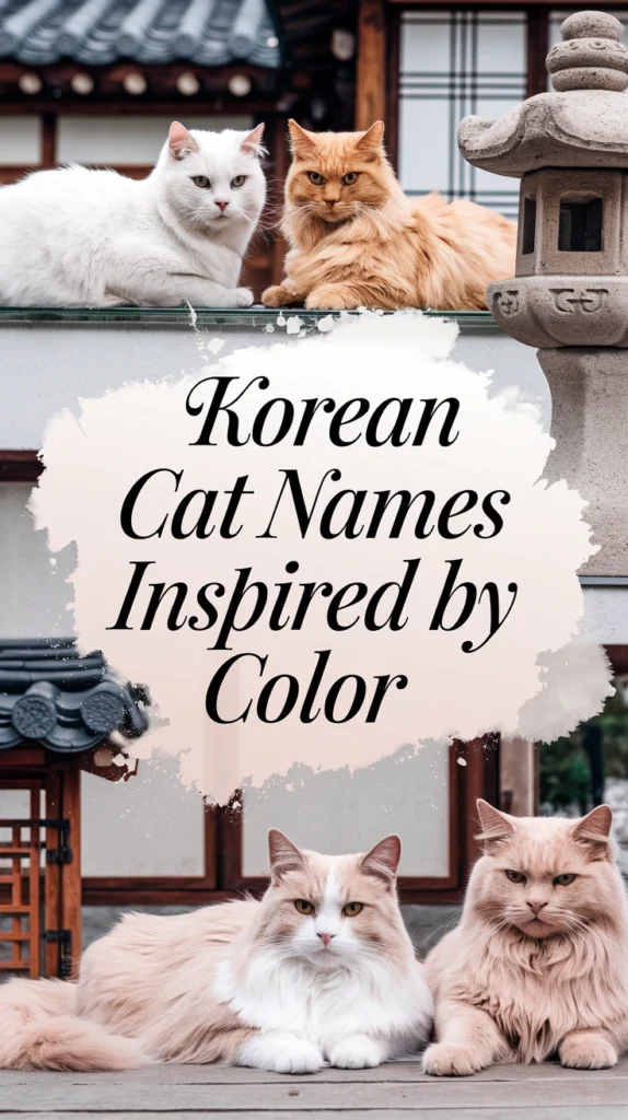 KOREAN CAT NAMES INSPIRED BY COLOR