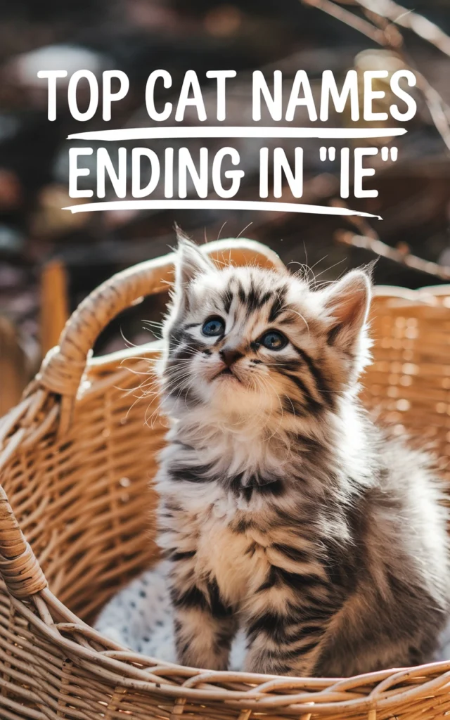 TOP CAT NAMES ENDING IN 'IE'