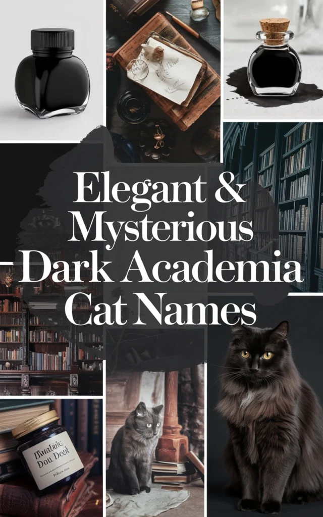 dark academia cat names