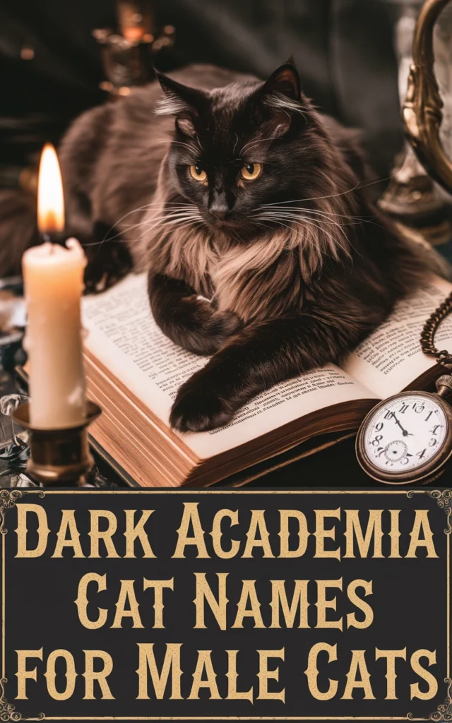 dark academia male cat names