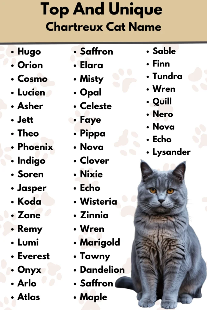 Top And Unique
Chartreux Cat Name