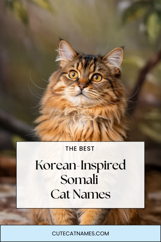 Korean-Inspired Somali Cat Names