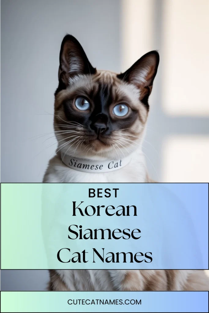Korean Siamese Cat Names