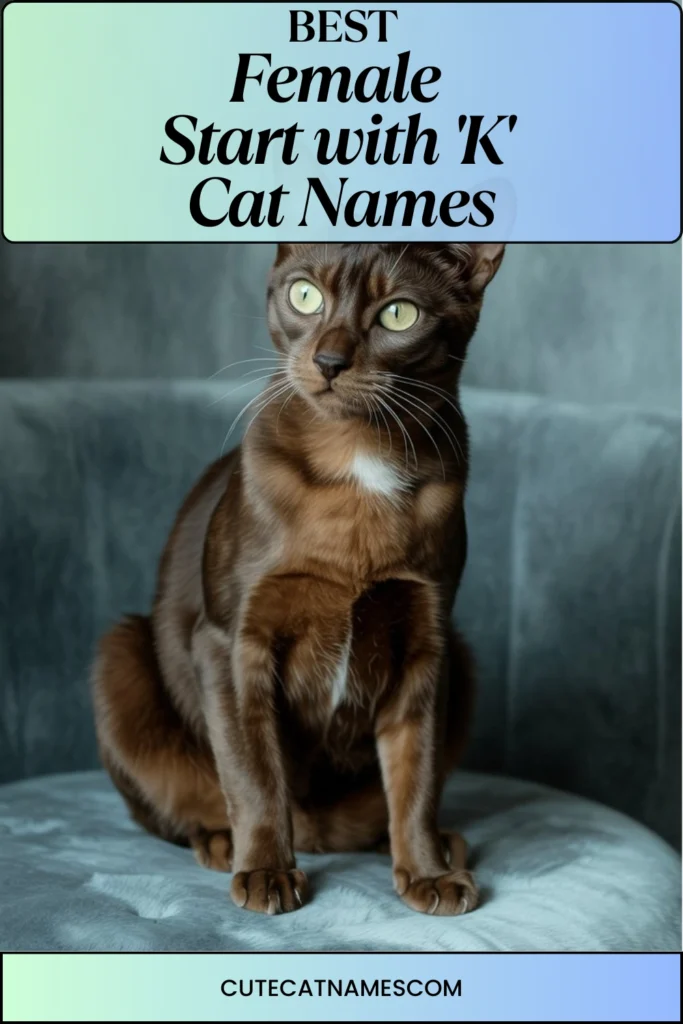 Female Cat Names That Start with 'K'