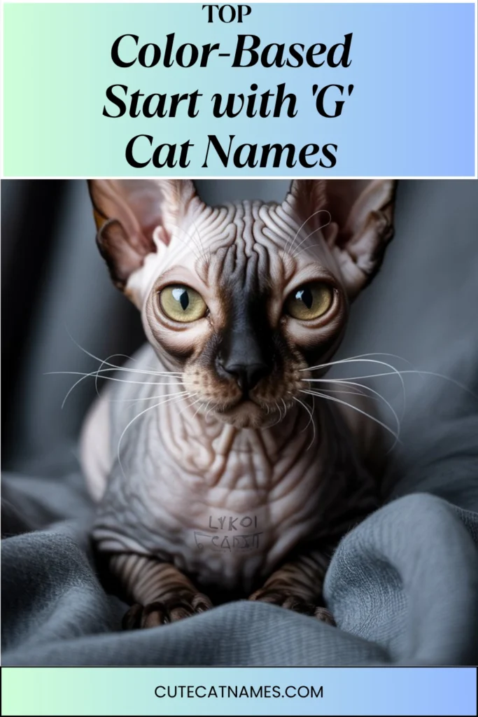 Color-Themed 'G' Cat Names