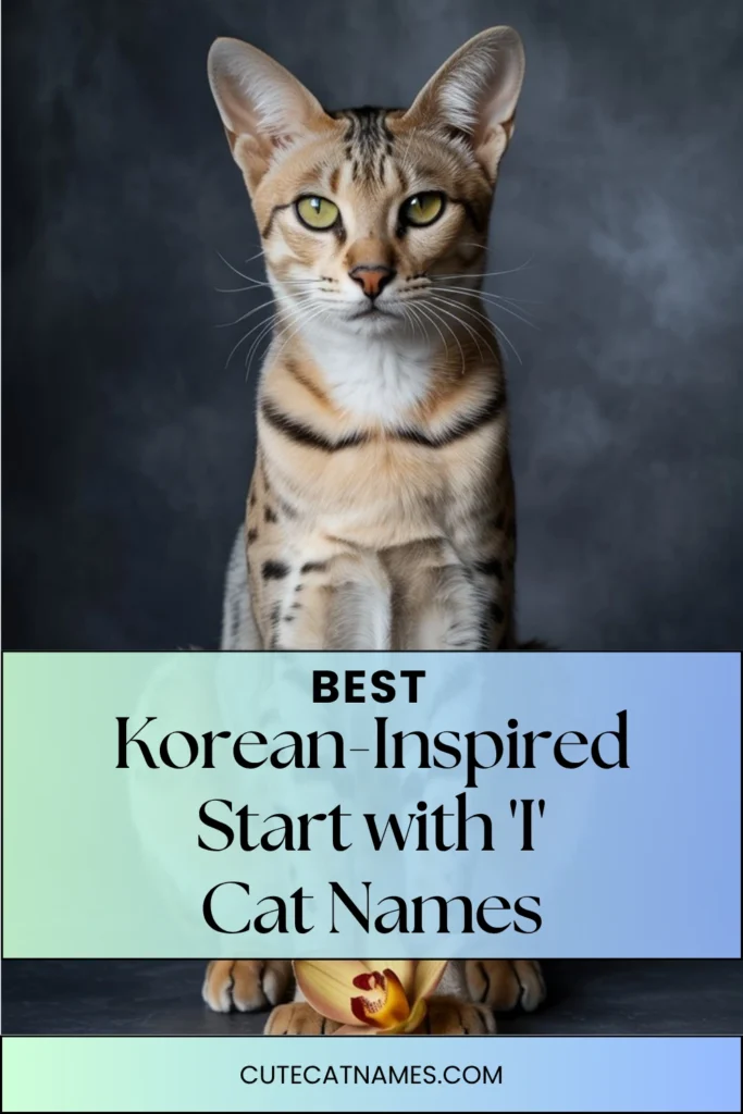 Korean-Inspired 'I' Cat Names